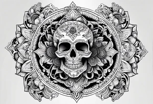 Skull mandala tattoo idea