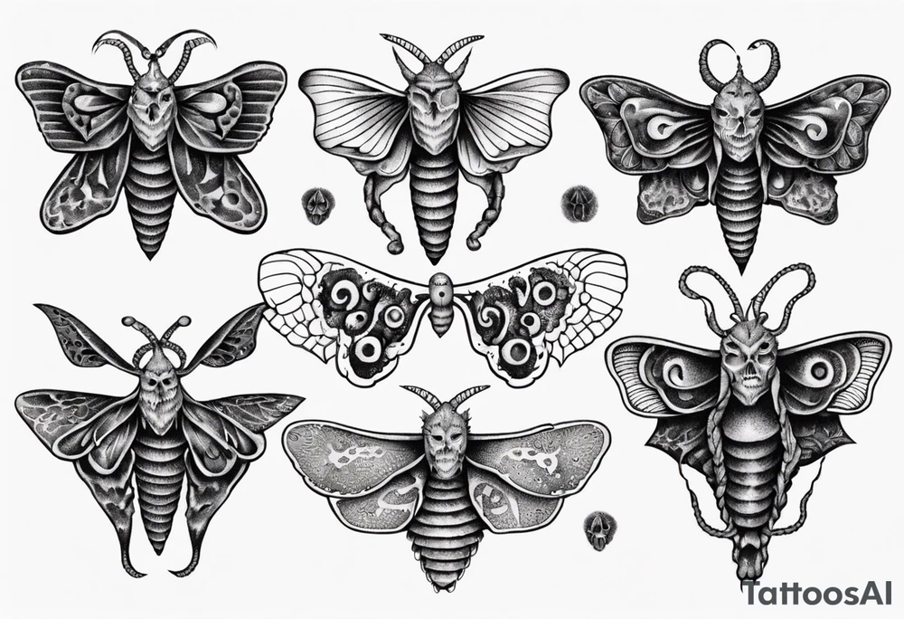 Death moth tattoo idea