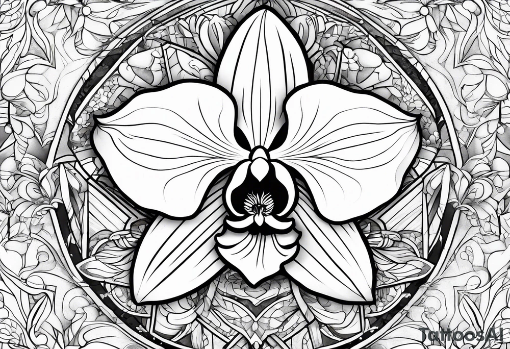 Rhaven and white orchid tattoo idea