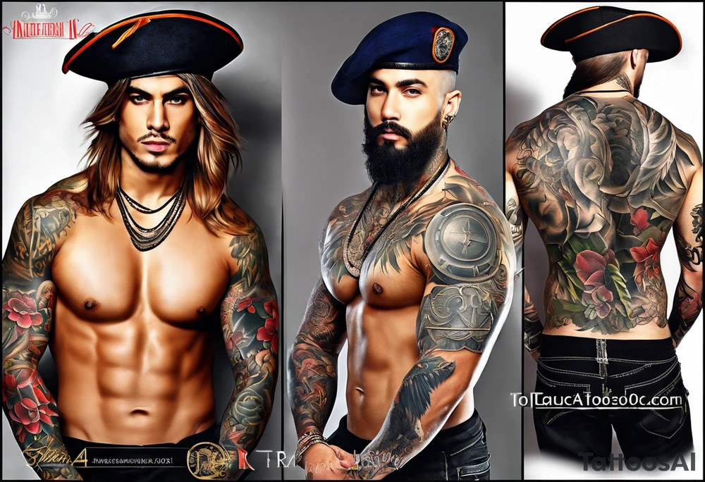 Full sleeve militaty tattoo idea