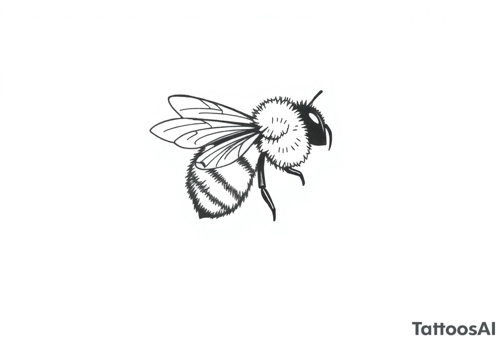 Cute bumblebee tattoo idea
