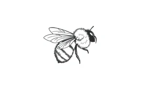 Cute bumblebee tattoo idea