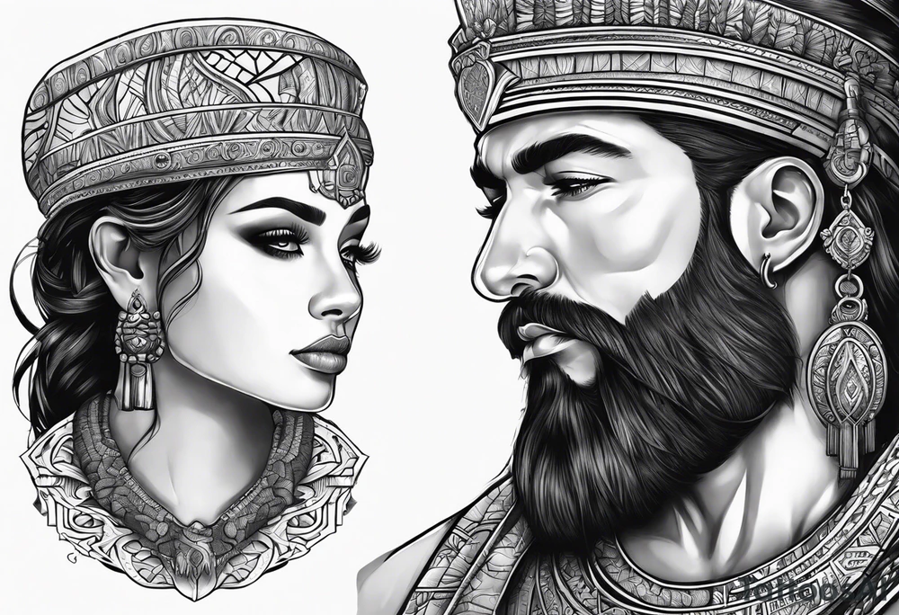 Jachin and boaz pillars tattoo idea