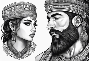 Jachin and boaz pillars tattoo idea
