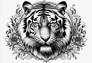 tiger vertical tattoo idea
