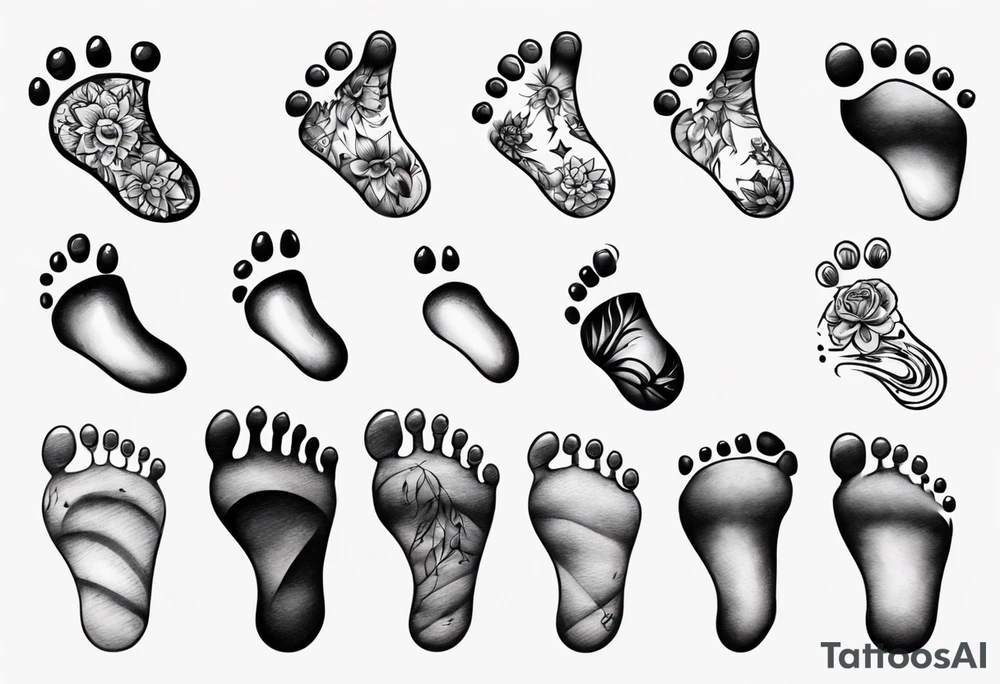 Baby feet tattoo idea