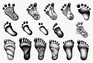 Baby feet tattoo idea