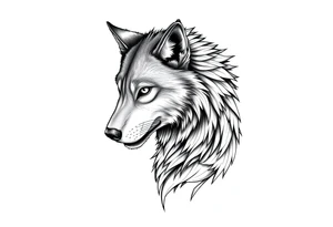 mongolian grey wolf tattoo idea