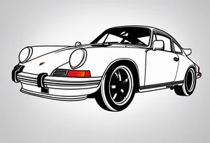 Porsche 911 tattoo idea