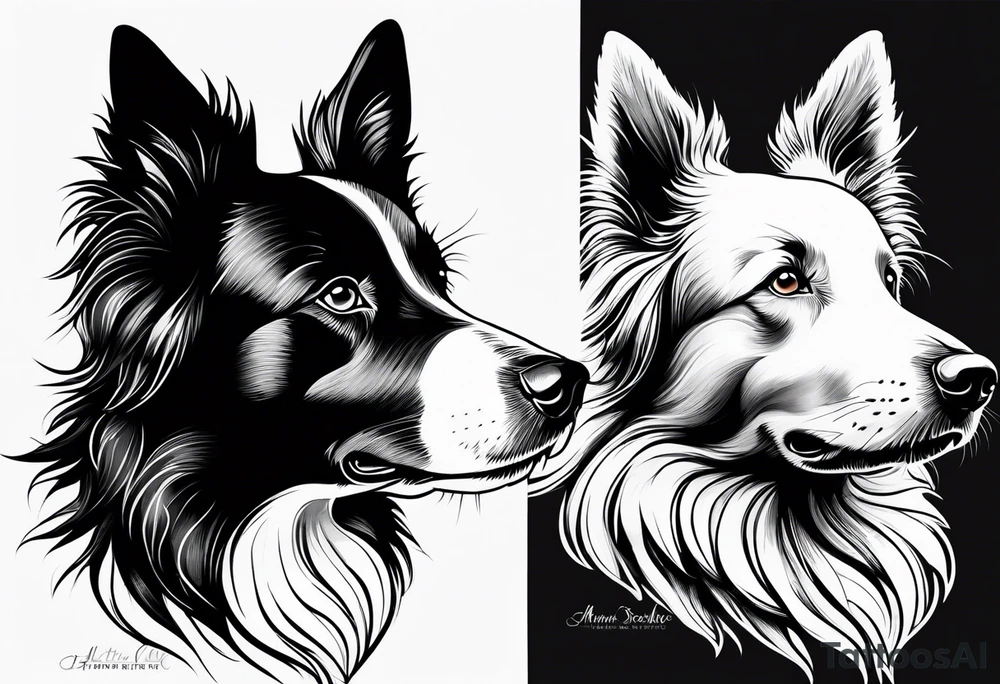 Border collie tattoo idea