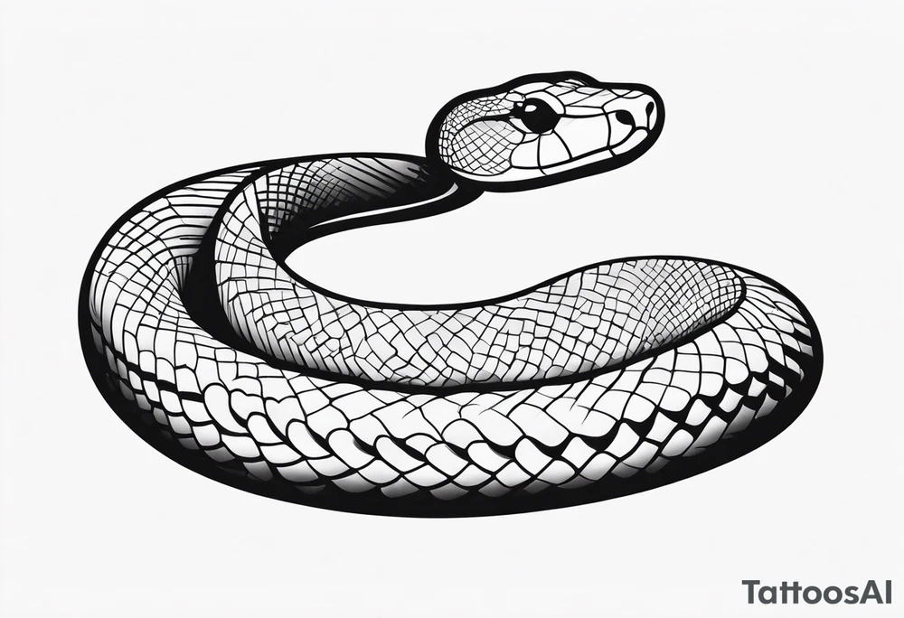 long coiled snake tattoo idea