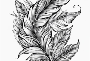 leaves that look like feathers tattoo idea