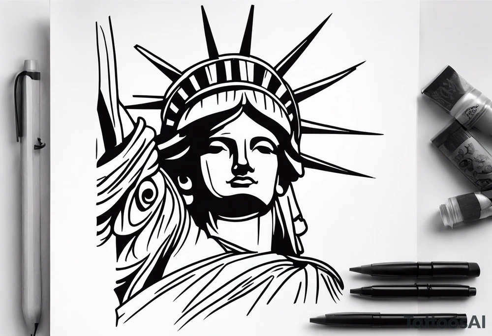Statue of liberty tattoo idea