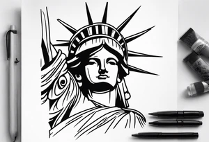 Statue of liberty tattoo idea
