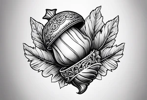 Flying acorn tattoo idea
