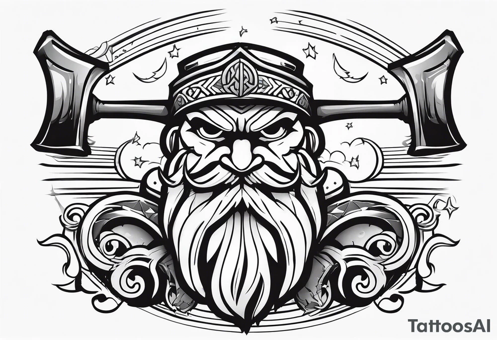 Odin hammer tattoo idea