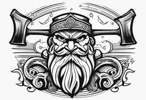 Odin hammer tattoo idea