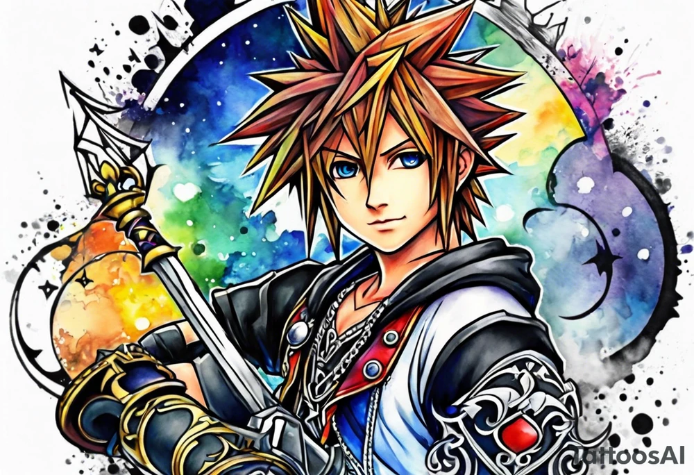 5cm
kingdom hearts
watercolour tattoo idea