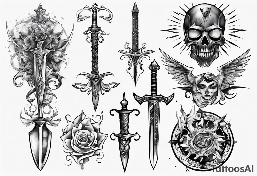 13 and sword tattoo idea