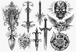 13 and sword tattoo idea
