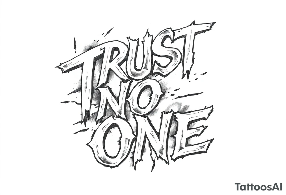 TRUST NO ONE tattoo idea