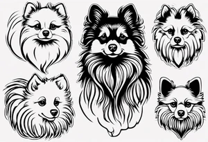 a pomerian dog tattoo idea