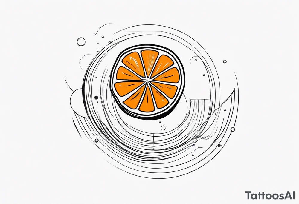An Orange going through change tattoo idea