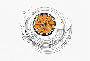 An Orange going through change tattoo idea