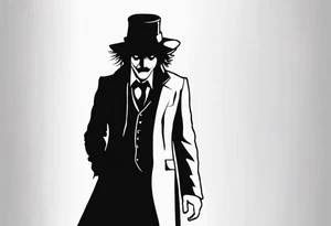 the babadook from the movie in a shadow tattoo idea