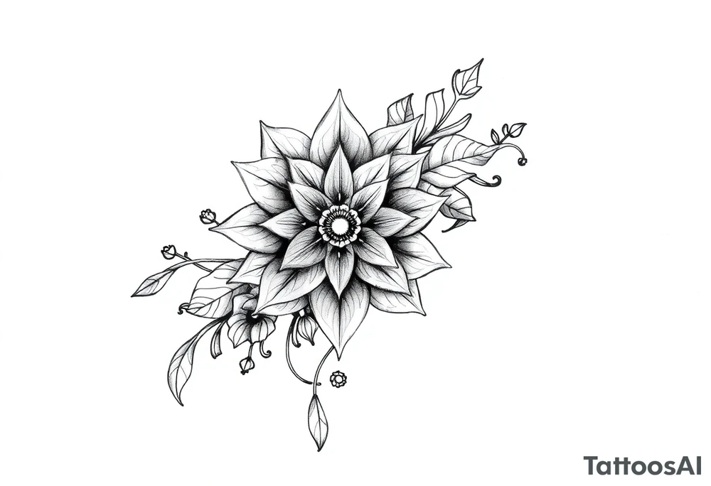 Tatuagem bracelete mandala e flor tattoo idea