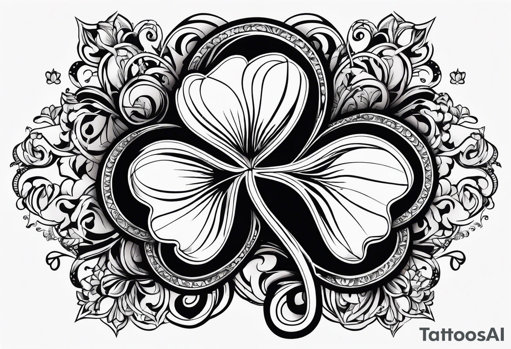 Four leaf clover tattoo idea
