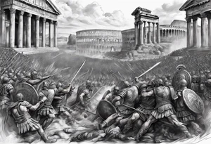 Roman battle in Rome tattoo idea
