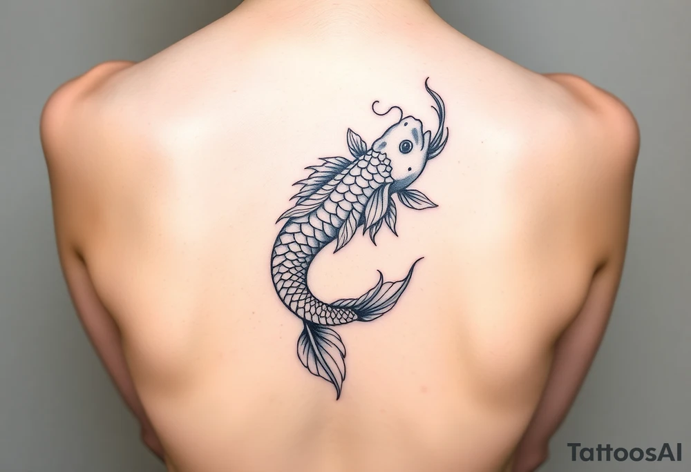 Koi fish and dragon tattoo idea