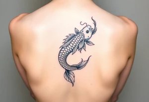 Koi fish and dragon tattoo idea