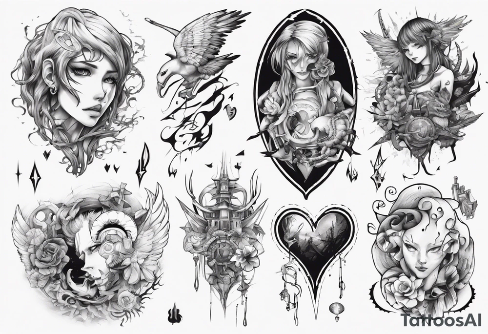 Love for anime tattoo idea