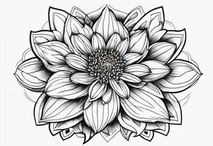 Aster flower, romans 8:18 tattoo idea