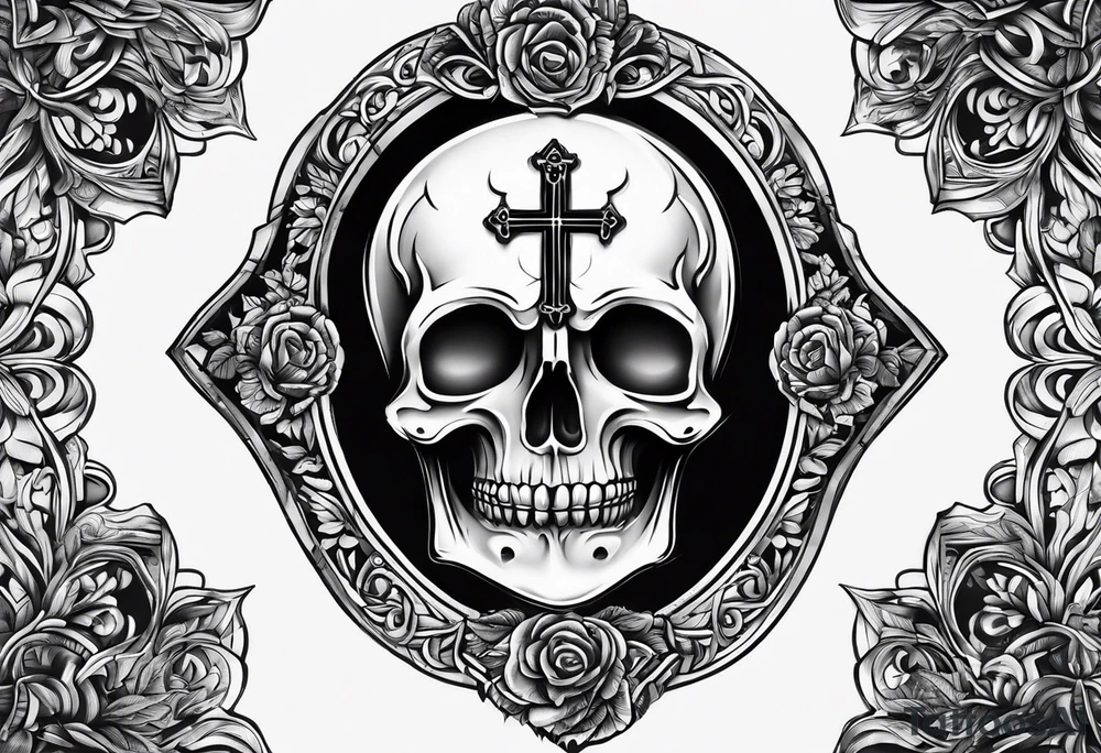 Tomb with cross tattoo idea
