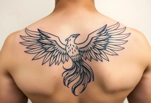 Fine line phoenix tattoo tattoo idea