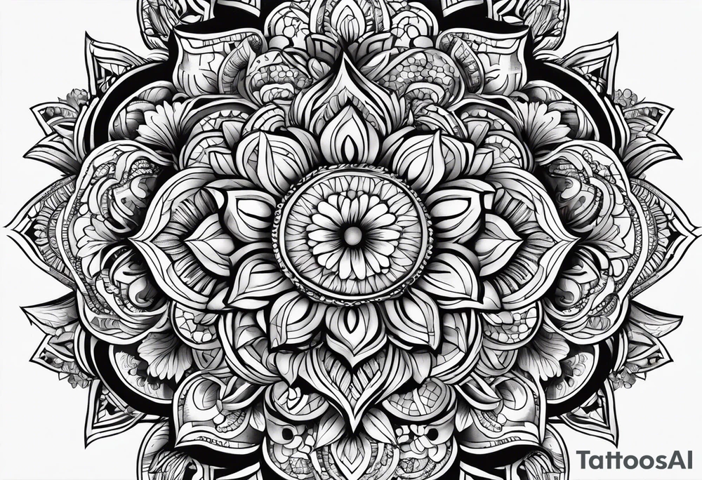 mandela patterns for leg sleeve tattoo idea