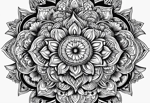 mandela patterns for leg sleeve tattoo idea