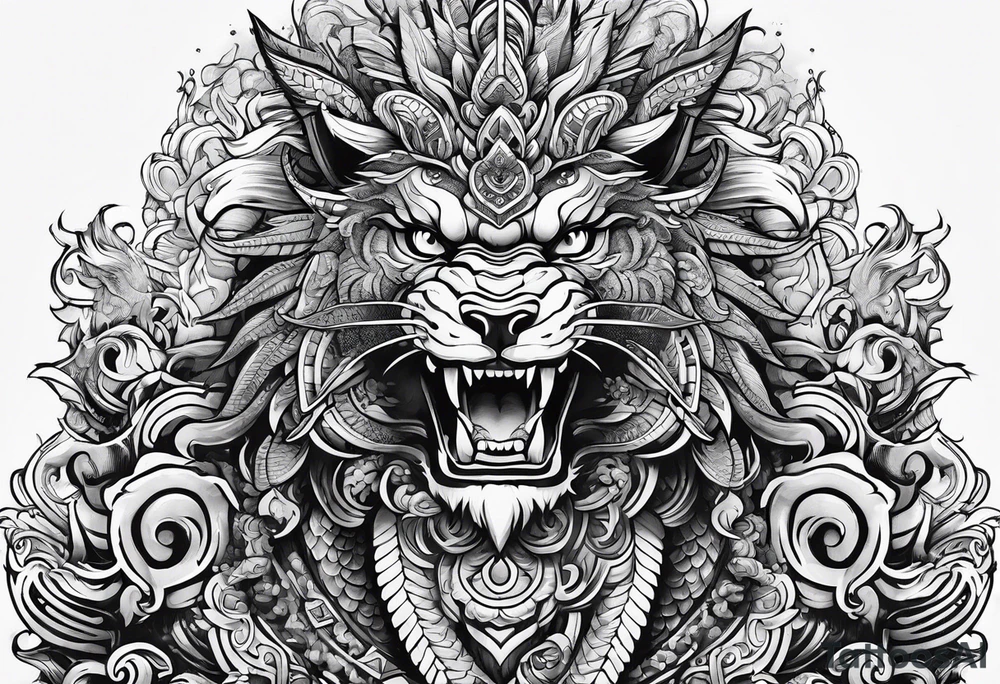 quetzalcoatl 
 arm sleeve tattoo idea