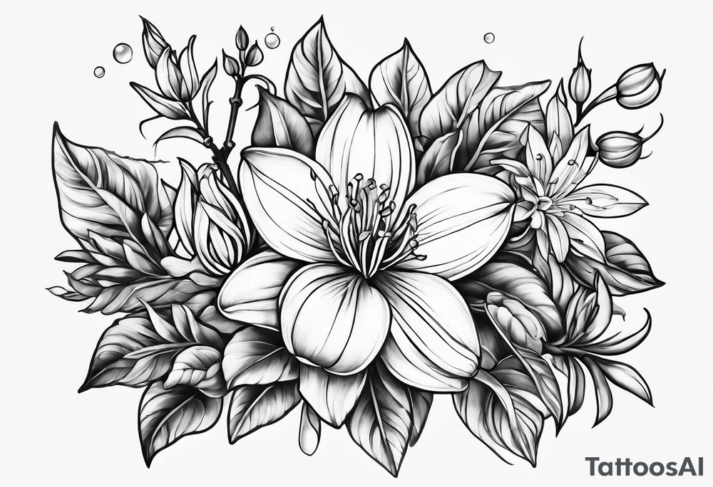 Honeysuckle tattoo idea
