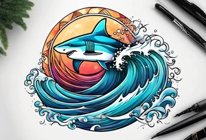 Pisces sign 
Sharks
Waves tattoo idea