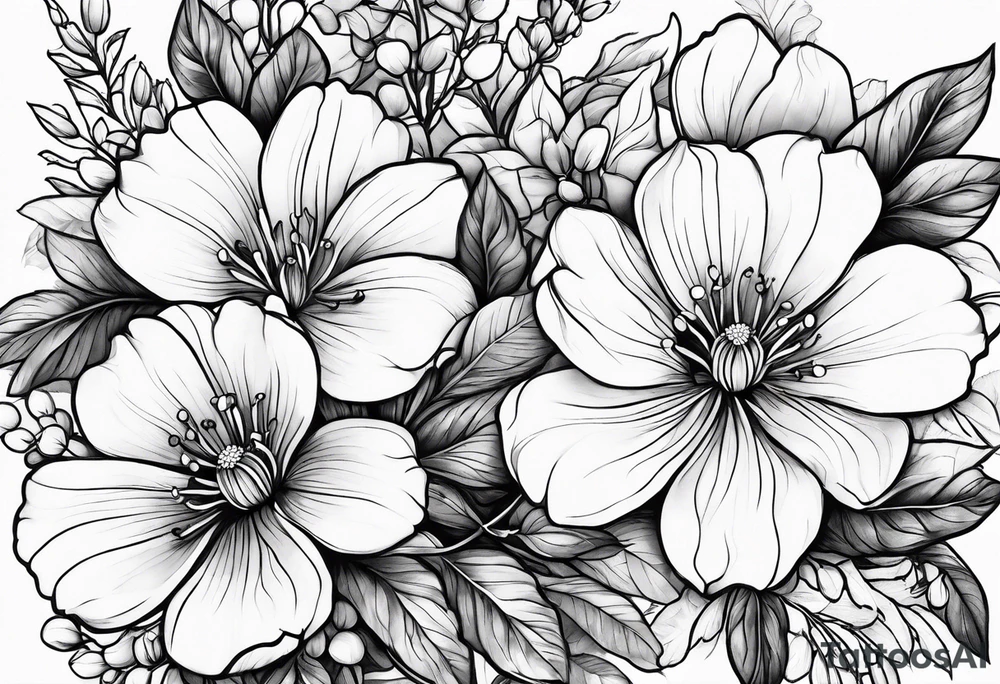 December birth flower tattoo idea