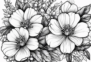 December birth flower tattoo idea