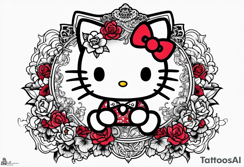 Hello kitty horor tattoo idea