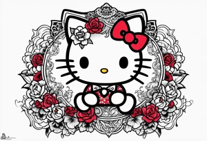 Hello kitty horor tattoo idea