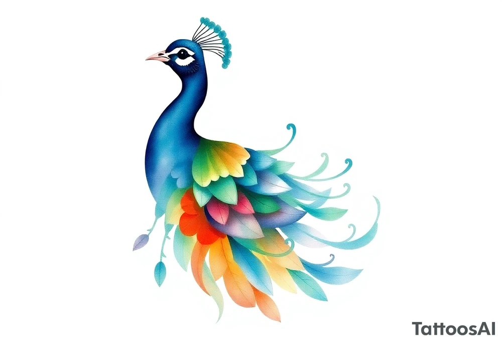Peacock tattoo idea