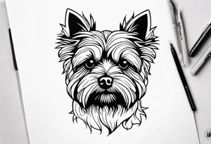 yorkie terrier tattoo idea