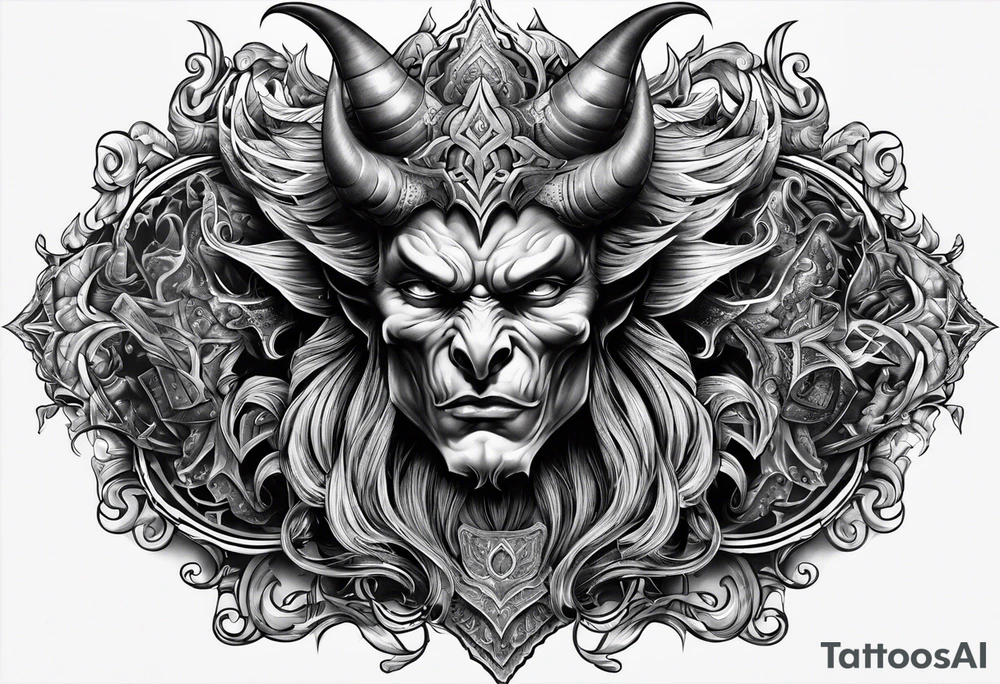 satan tattoo idea